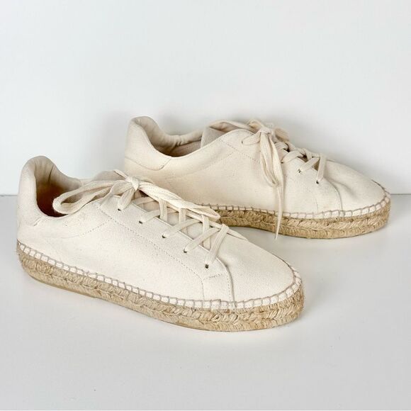 STAUD Cream Espadrille Sneakers - Picture 1 of 9
